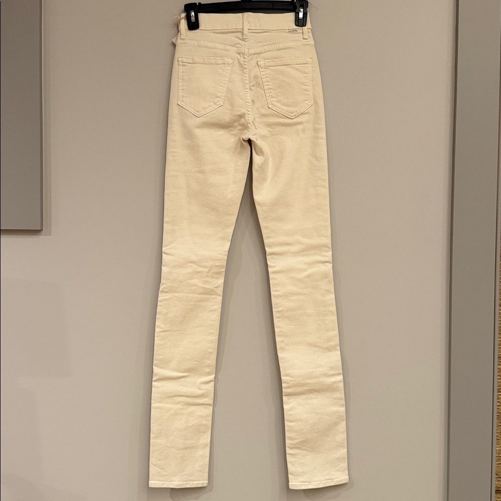 NWT MOTHER The Rascal Sliced Up Heel Play Date Aqwantique White 25 Jeans - Picture 8 of 16
